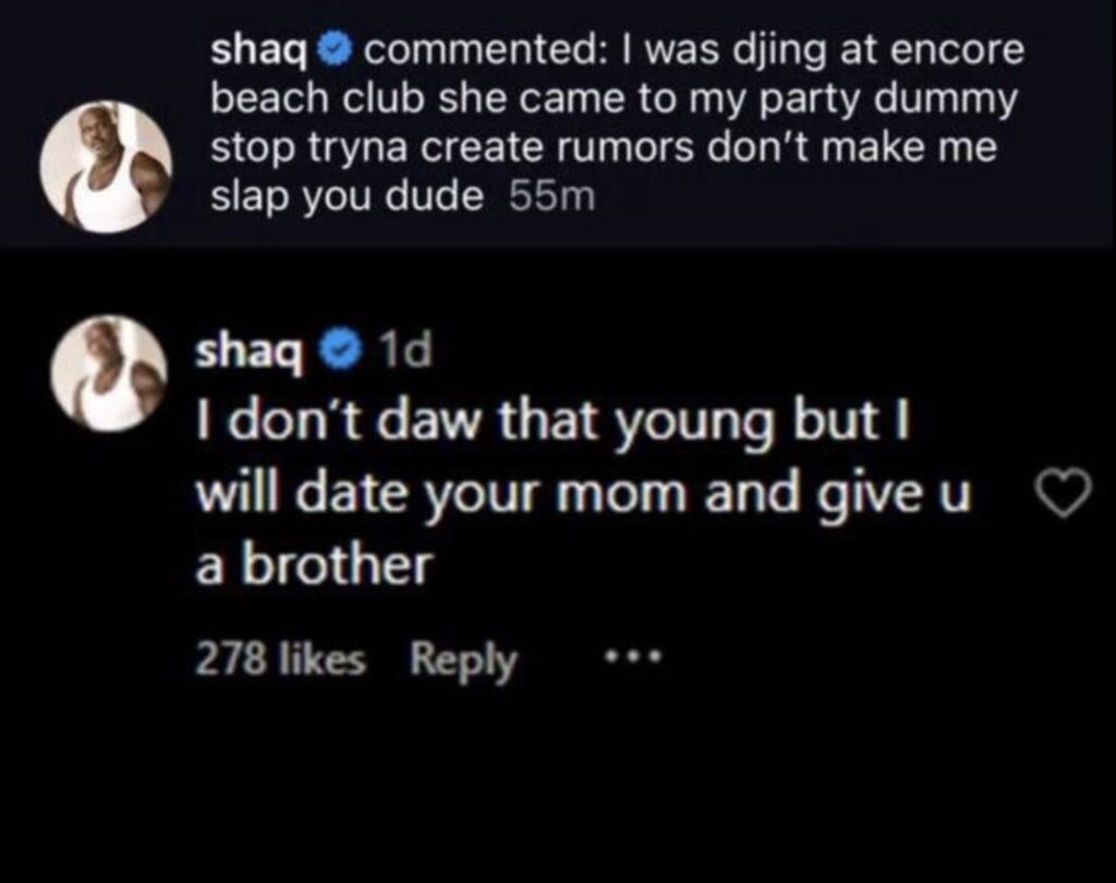 Shaquille O’Neal and Sophie Rain shut down dating rumors after being spotted together in Las Vegas, with both insisting there was no romance and no hookup involved.