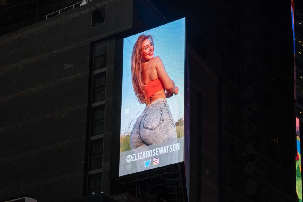 Eliza Rose Watsons billboard adverts in New York - NudeNewz.