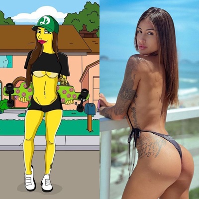 Brazilian influencer Nathália Ramonny was paid £23,000 by a Simpsons superfan to transform herself into a cartoon character, calling it her most unusual request yet.