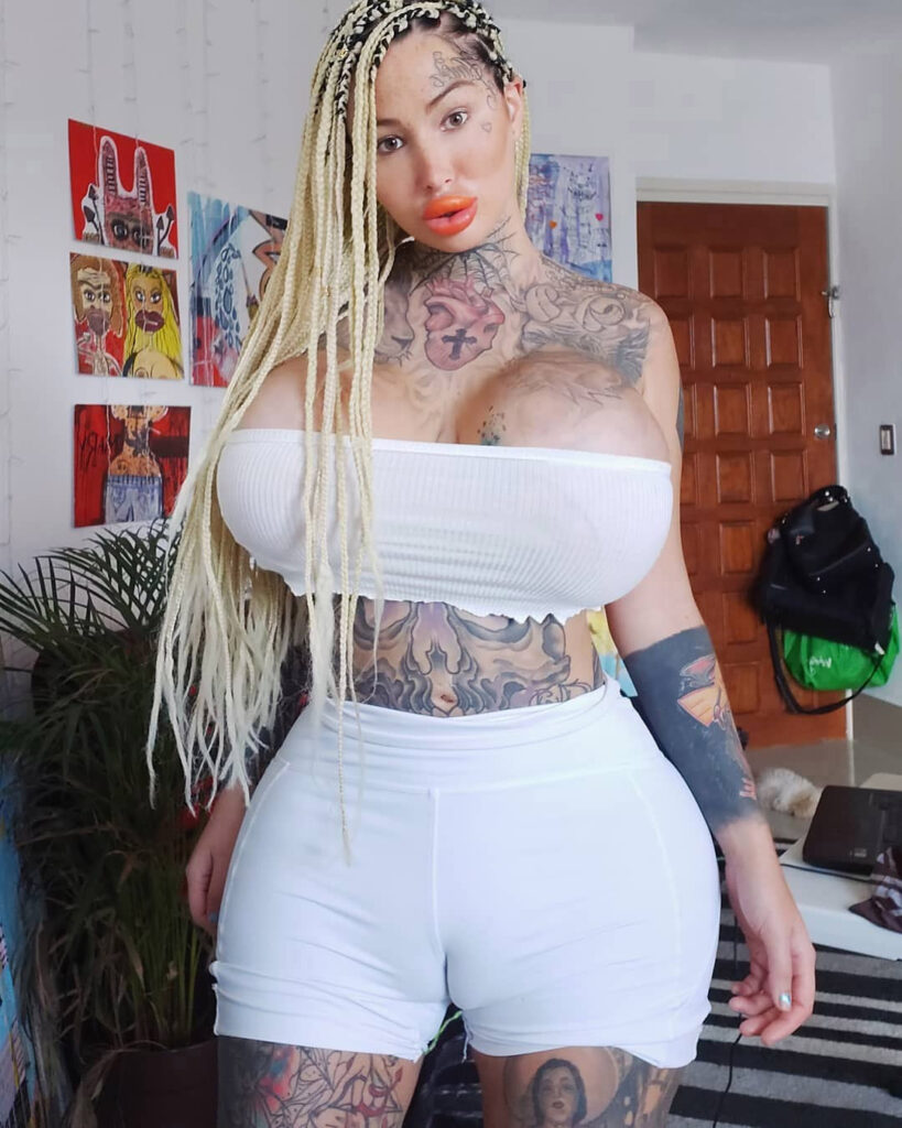 Model Mary Magdalene returns to Instagram after a seven week break, showing off her 58 inch butt and extreme body modifications to fans who continue to praise her bold look.